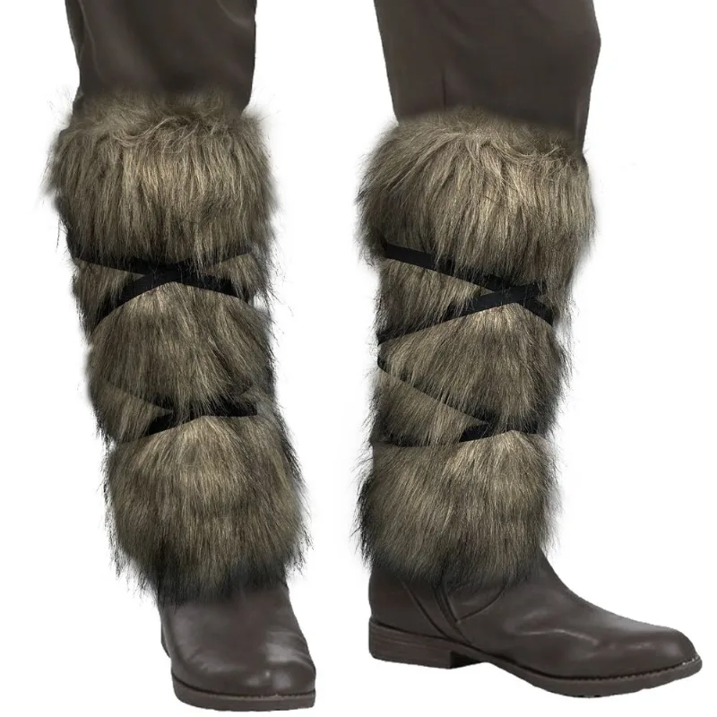 Polainas De Pele Sintética Nórdicas Viking Para Cosplay E Halloween