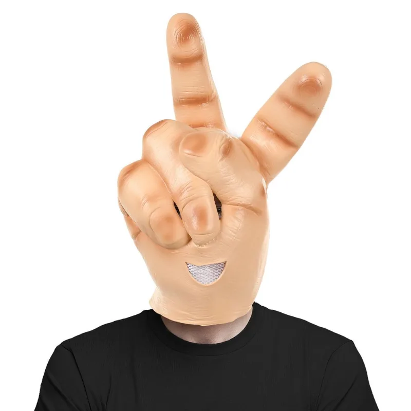 Máscara De Mão Rock On Gesture Resin Para Halloween E Cosplay