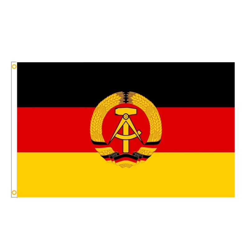Bandeira Da Alemanha Oriental Poliéster De Alta Qualidade 150x90cm