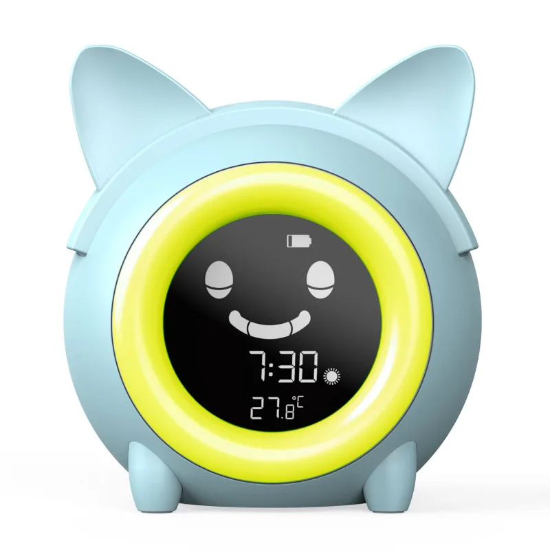 Despertador Digital Fofo Em Forma De Gato Com Luz Noturna Led