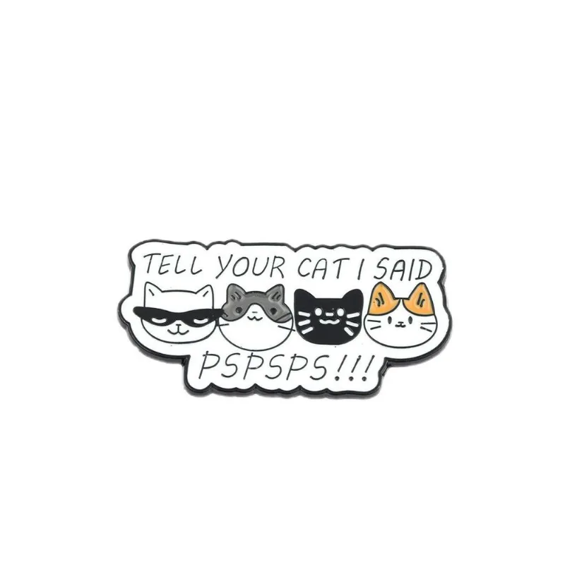 Broche Pin Funny Cat, Blusa De Desenho Animado, Alfinetes De Liga Leve, 4x2cm