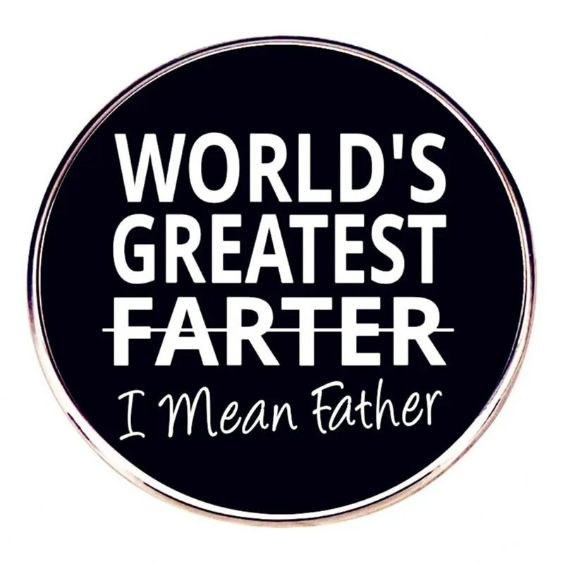 Brooch Pins: O Slogan Engraçado Em Inglês Do Melhor Pai Do Mundo