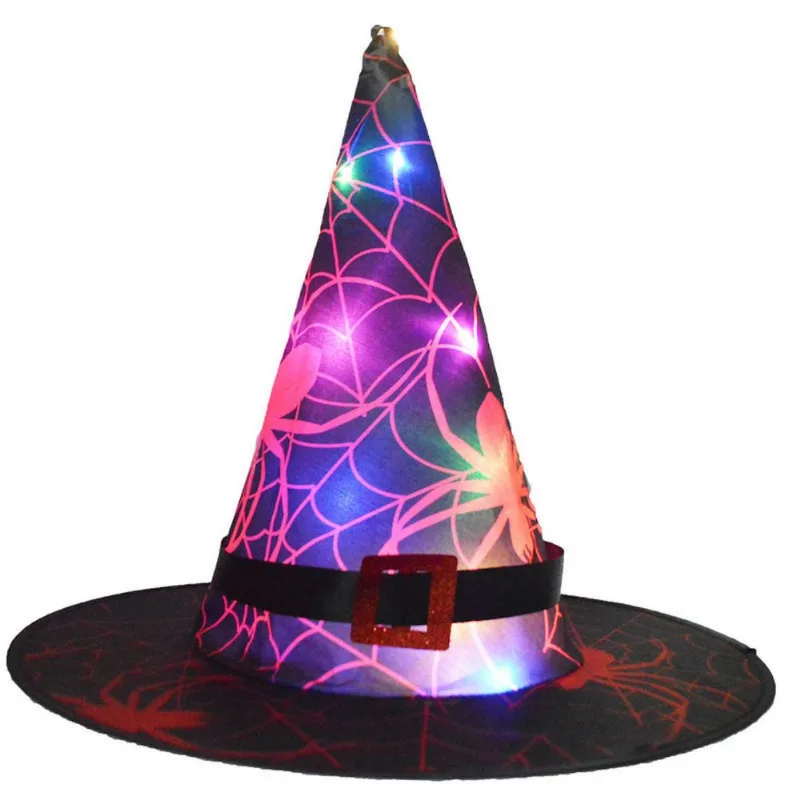 Chapéu De Bruxa, Iluminação Luminosa Colorida, Chapéu De Feiticeiro, Magician H
