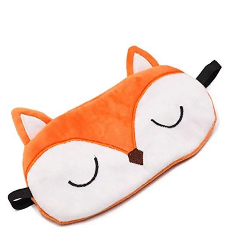 Máscara De Dormir Plush Cartoon Fox Eye Mask Orange