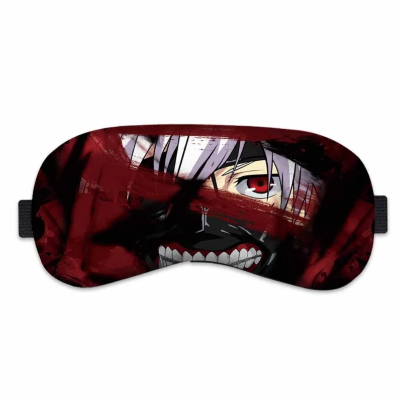 Máscara Para Dormir Para Olhos Tokyos Ghouls Anime Cartoon Ice Silk
