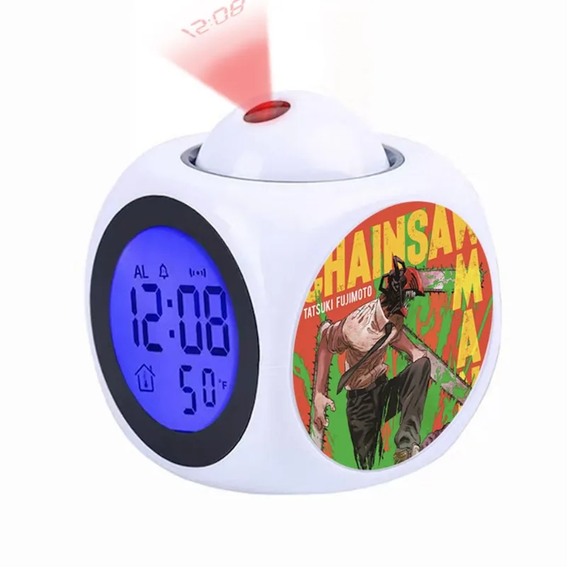 Despertador Square Led Digital Motosserras Mans Para Crianças