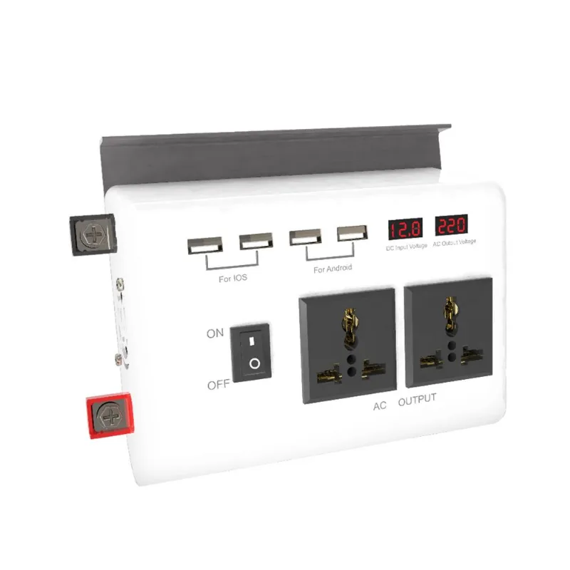 Inversor De Energia Para Carro 300w Dc 12v Para Ac 220v Com 4 Portas Usb