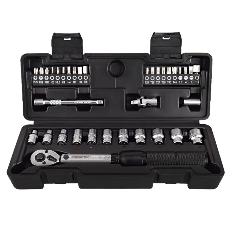 Chave De Torque De 2-20 Nm 1/4 Predefinida Com Combinação De Brocas De Soquete