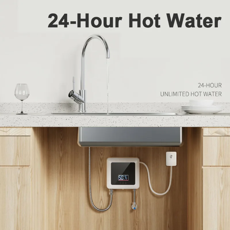 Aquecedor Elétrico De Água Sem Tanque 7500w Mini 2,35 Kg 30-55° C