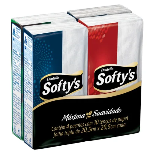 Lenco Softys F Tripla 10 Folhas C/4 - SOFTYS - Higiene E Beleza
