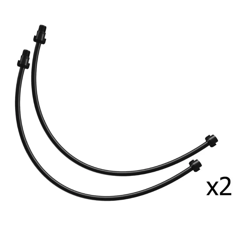 Kit 2 Engate Flexível Preto 1/2 X 50cm Água Fria Pvc - Astra