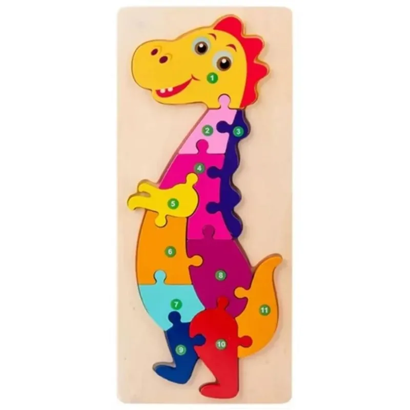 Quebra-cabeças Madeira Montessori Crianças Brinquedo