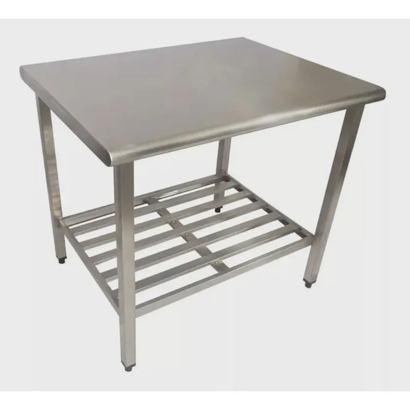Mesa Bancada Desmontável Em Aço Inox 304 Imeca Com Grade Inferior 1,20x070