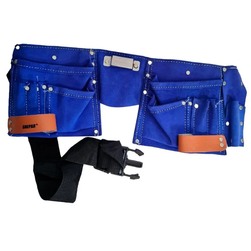 Cinto Em Couro Para Ferramenta 11 Bolsos Profissional