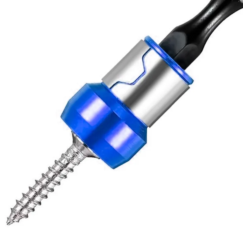 Anel Adaptador Ultra Magnético De Pontas Bits Imã Forte Azul