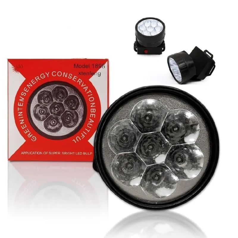 Lanterna De Cabeça 7 Leds Ajustável Ciclista Trilha Camping Pesca Capacete Farolete Mãos Livres Forte - OUTRAS - Esporte E Lazer