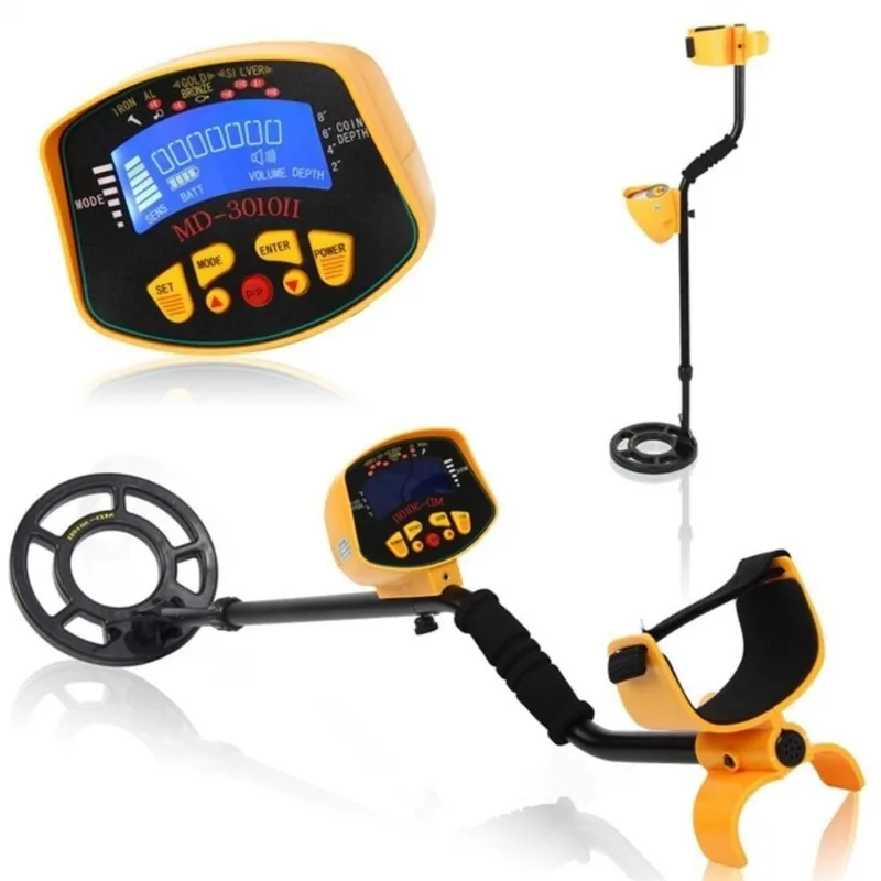 Detector De Metais Digital Com Display Lcd Bobina à Prova D’água Ajustável