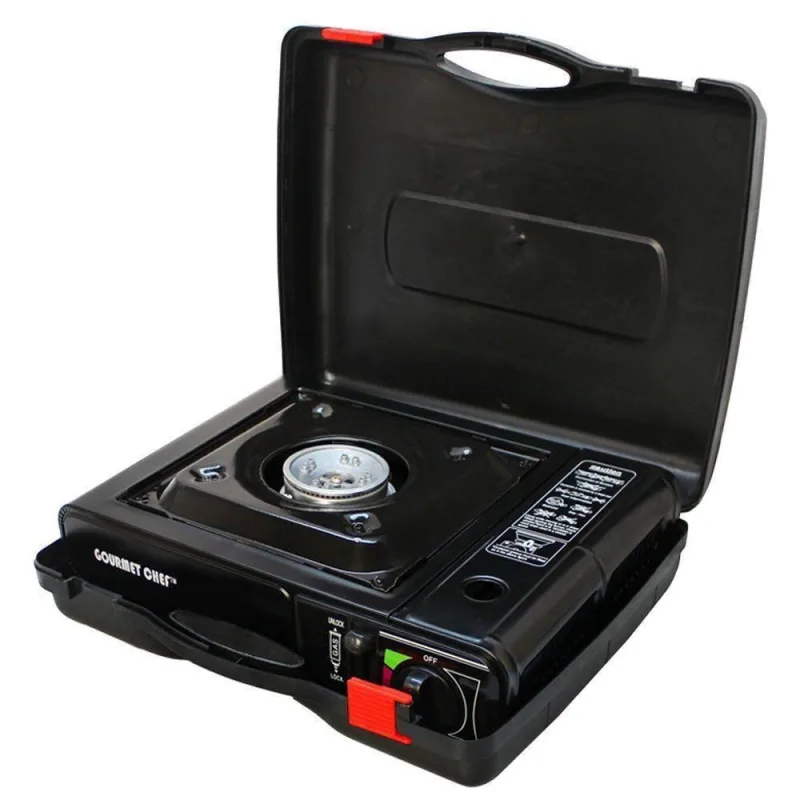 Fogareiro Portátil Para Camping A Gás Butano Com Acendimento Automático E Maleta - OUTRAS - Instrumentos Musicais