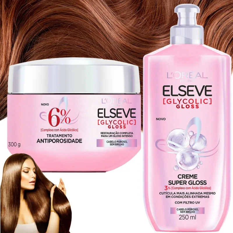 Elseve Glycolic Gloss Super Creme Antiporosidade Mascara