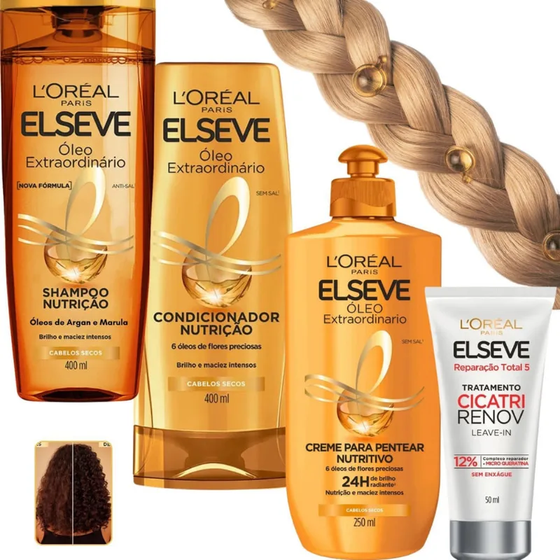 Kit Elseve Reparação Total Extraordinario Cicatri Renov 5