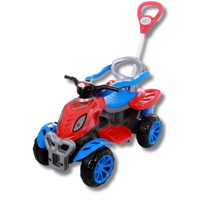 Carrinho De Passeio Infantil Quadriciclo Com Haste E Pedal