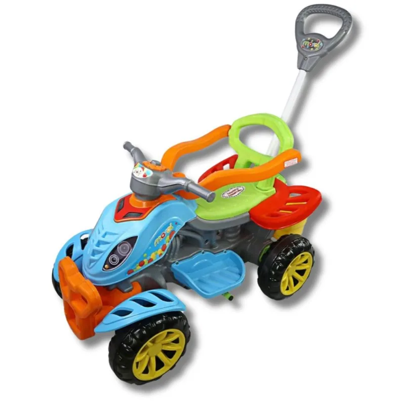 Carrinho De Passeio Infantil Quadriciclo Com Haste E Pedal