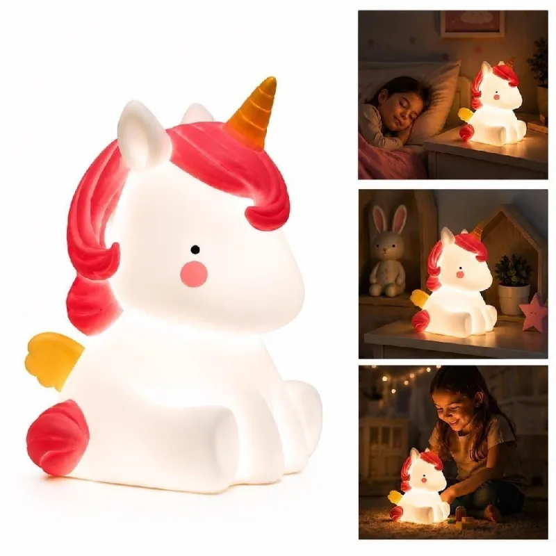 Luminaria Infantil Unicórnio Led Luz Noturna Decorativa para Quarto e Festa Anjo - Anjo - Casa E Construção