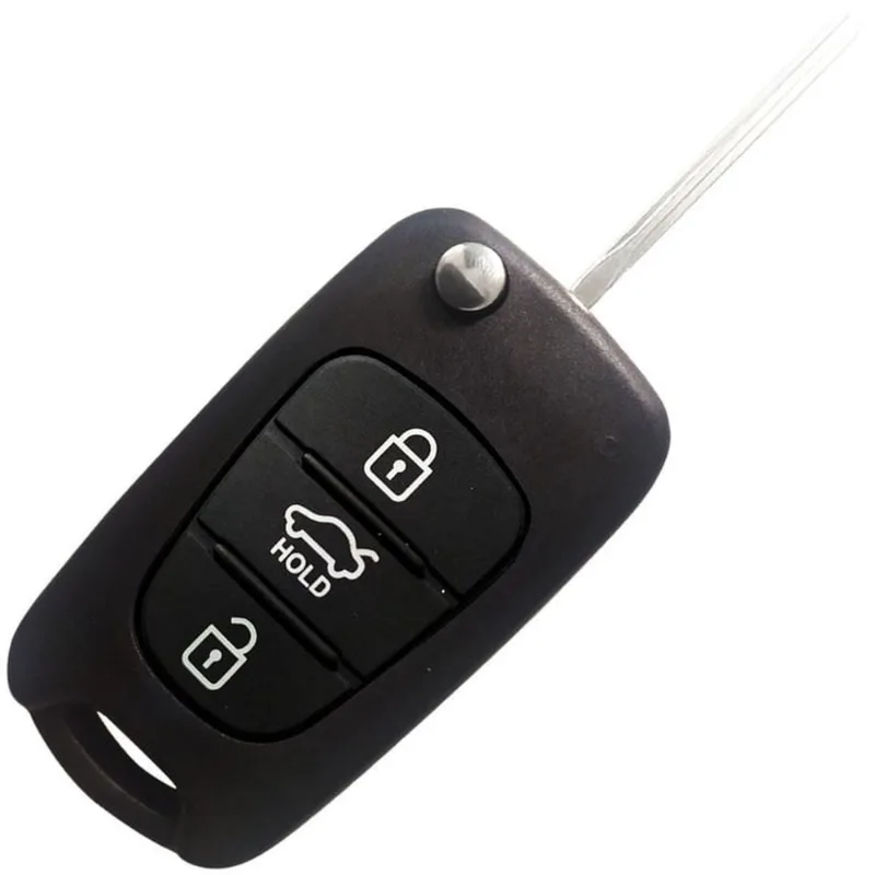Carcaça Chave Canivete Oca 3 Botões Hyundai I30, Ix35.