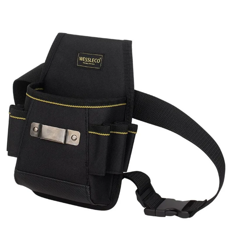 Bolsa De Cintura Para Ferramentas, Eletricista, Leve, Tecido Oxford, Preto