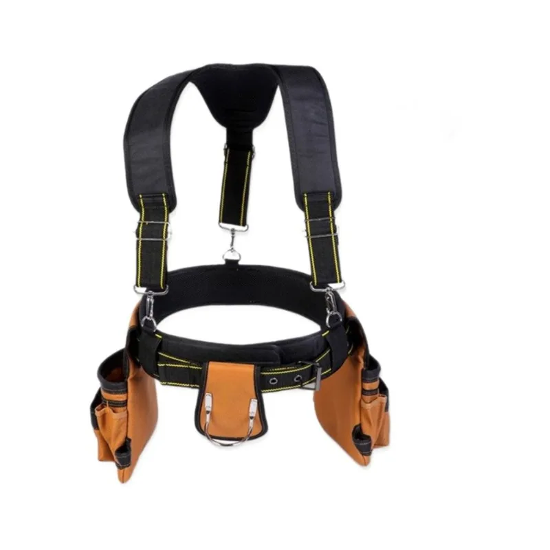 Conjunto De Cinto De Ferramentas Para Eletricista Suspensor Oxford Cloth Brown