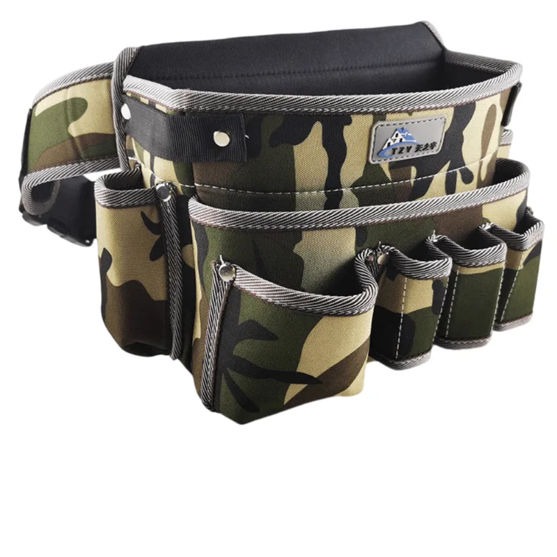 Ferramenta: Bolsa De Cintura, Camuflagem, Eletricista, Tecido Oxford 400g