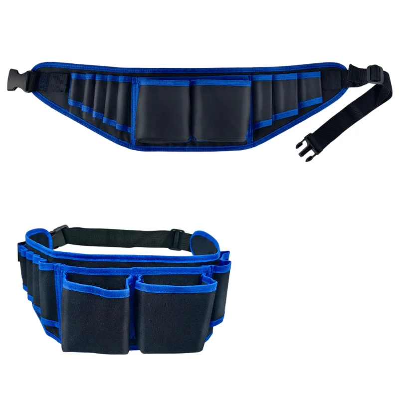 Bolsa De Cintura De Ferramentas: Poliéster, Eletricista, Carpinteiro, Azul, Preto