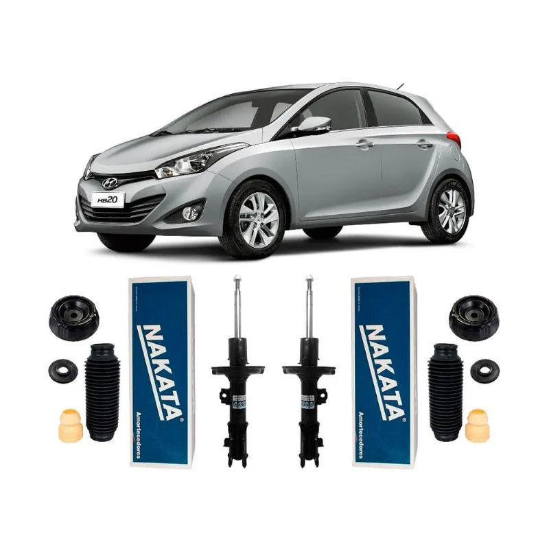 2 Amortecedor Kit Coxim Dianteiro Hyundai Hb20 2015 2016 17