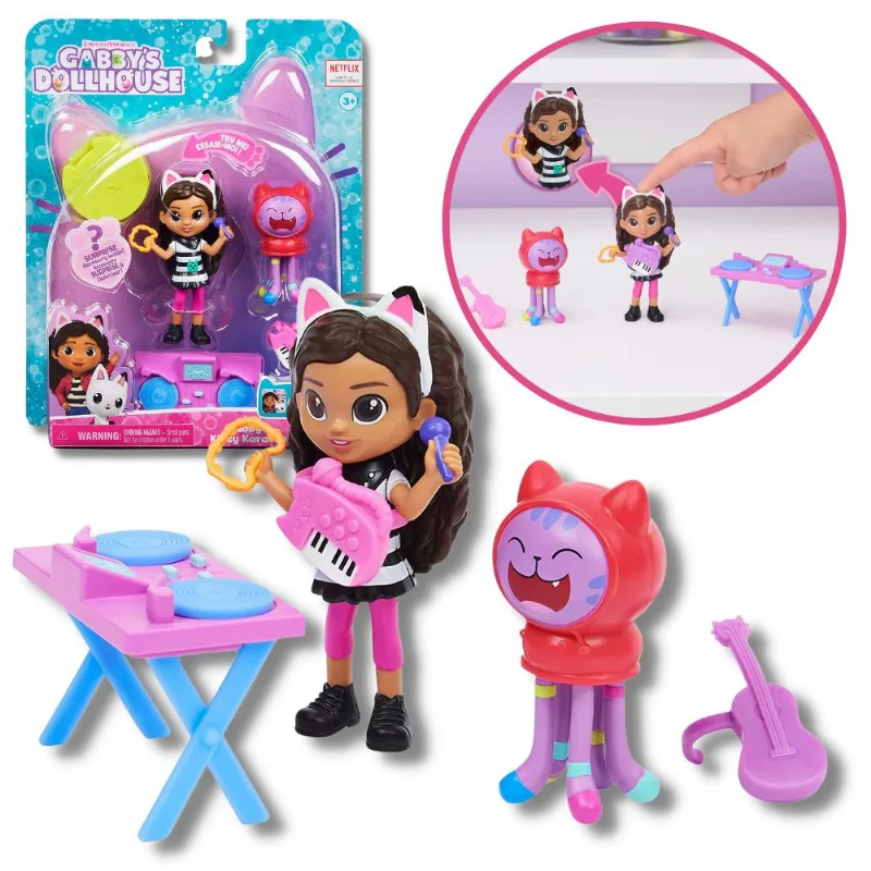Boneca Gabby Dollhouse e DJ Risonho - Kitty Karaokê - Sunny