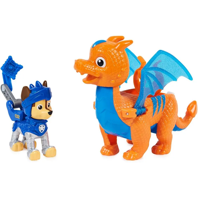 Patrulha Canina Rescue Knights Chase e Dragon Draco Sunny