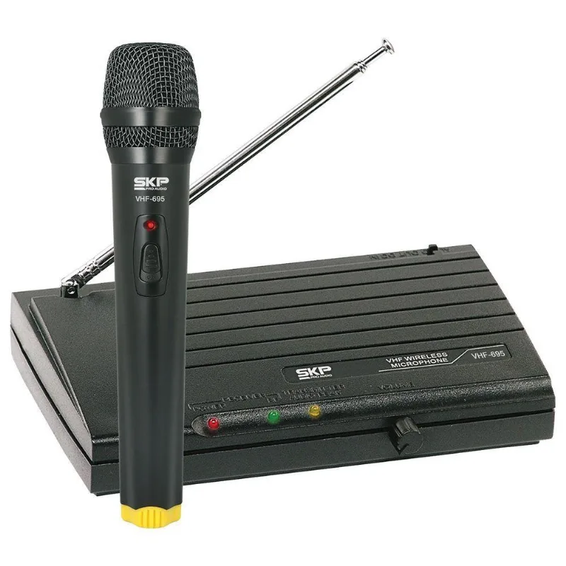 Microfone Sem Fio De Mao Vhf695 [f018] - OUTRAS - Instrumentos Musicais