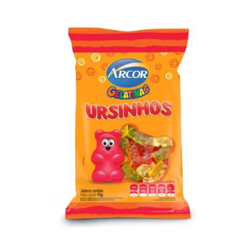 Bala Gelatina Arcor 70g Ursinhos - ARCOR - Mercearia