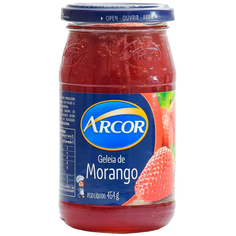 Geleia Arcor Morango Pt 454g Geleia Arcor Morango 454g