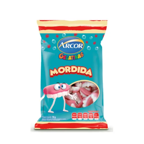 Bala Gelatina Arcor Mordida 70g - ARCOR