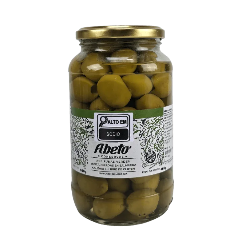 Azeitona Verde Abeto sem Caroço Vidro 400g