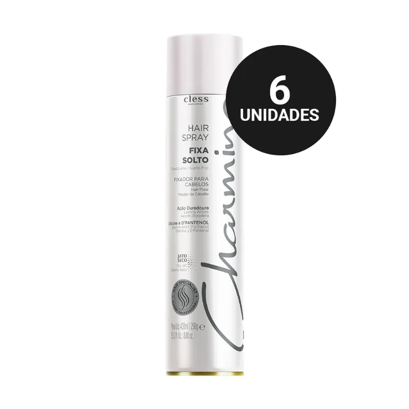Kit Profissional Hair Spray Charming Normal Fixa Solto (6x400ml)