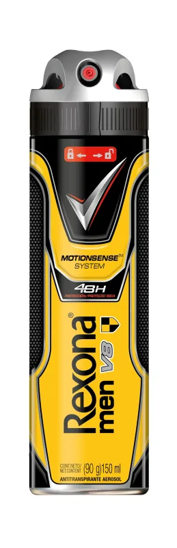 Antitranspirante Aerossol V8 Rexona Men Motionsense 150ml - REXONA - Higiene E Beleza