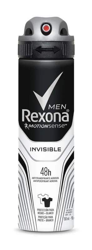 Antitranspirante Aerossol Invisible Rexona Men Motionsense 150ml - REXONA - Higiene E Beleza