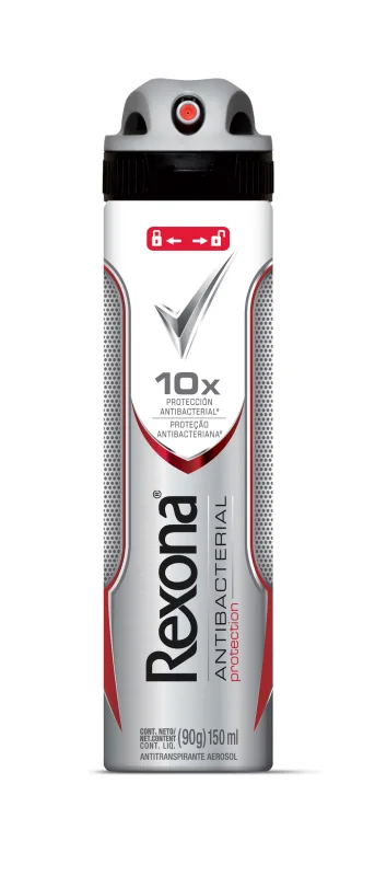 Antitranspirante Aerossol Antibacterial Protection Rexona Men Motionsense 150ml - REXONA - Higiene E Beleza