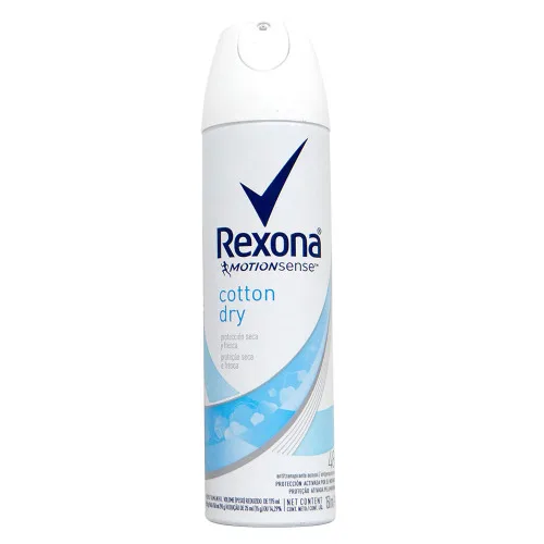 Antitranspirante Aerossol Cotton Dry Rexona Motionsense 150ml - REXONA - Higiene E Beleza