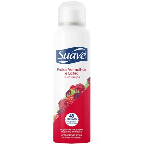 Antitranspirante Aerossol Frutas Vermelhas E Lichia Suave 150ml - SUAVE - Higiene E Beleza