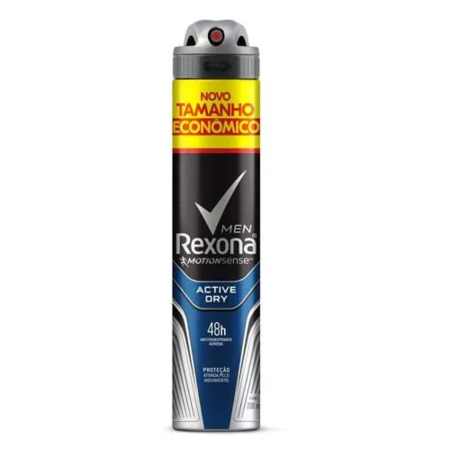 Antitranspirante Aerossol Active Dry Rexona Men Motionsense 200ml Embalagem Econômica - REXONA MEN