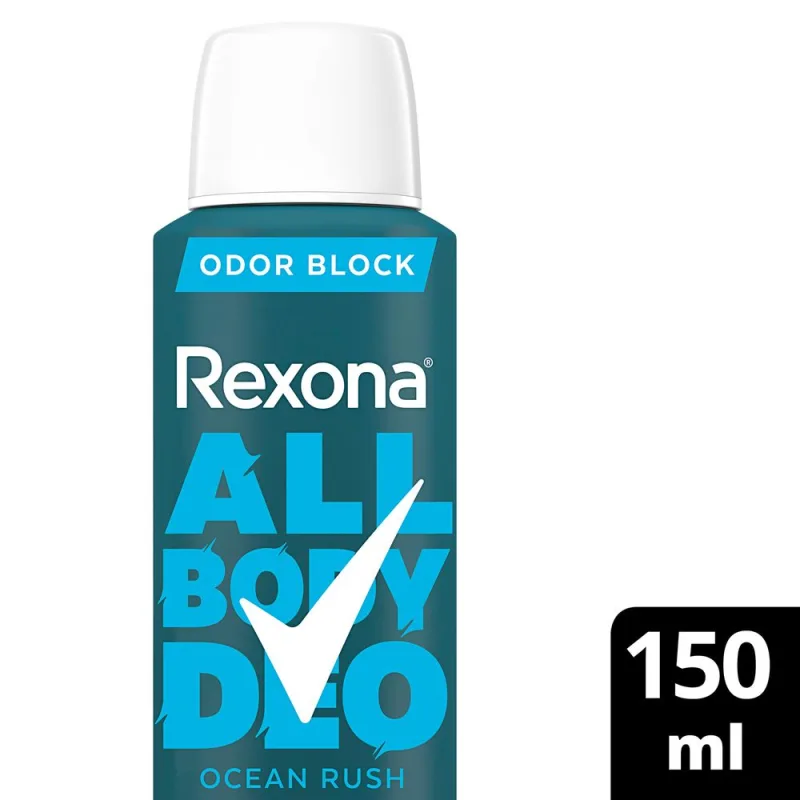 Desodorante Corporal Rexona All Body Deo Ocean Rush Aerossol 150ml - Rexona - Higiene Pessoal
