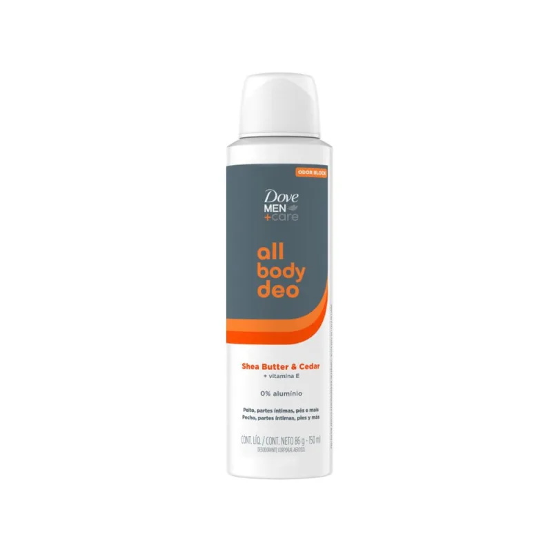 Desodorante Aerossol Dove Men+care Shea Butter Cedar 150ml - Dove - Higiene Pessoal