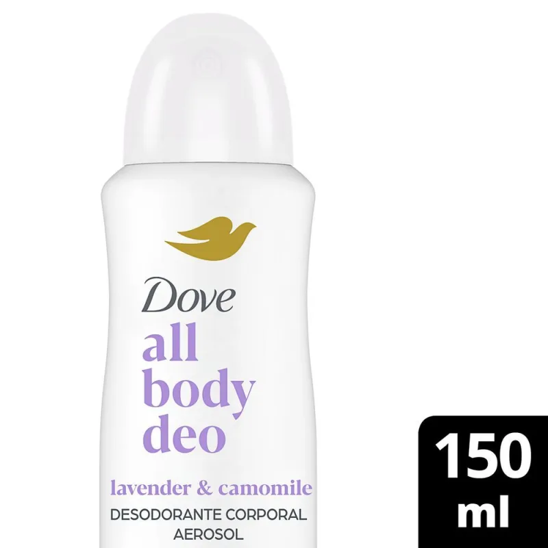 Desodorante Corporal Dove All Body Deo Lavanda e Camomila Aerossol 150ml - Dove - Higiene Pessoal